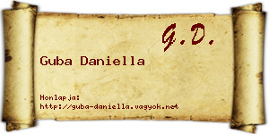 Guba Daniella névjegykártya